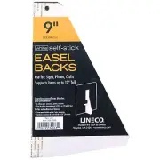 328-3009 White Single-Wing 9" Self-Stick Chipboard Easel Backs 5/Pkg