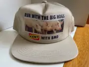 NOS K-PRODUCTS KENT FEEDS RUN WITH THE BIG HOGS TRUCKERS CAP HAT DEALERS' ESTATE