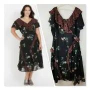 [ AUTOGRAPH ] Womens Meadow Sprig Race Day Dress NEW | Size AU 22