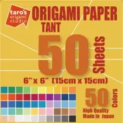 [] TANT Standard 6 Inch Double Sided 50 Colors 50 Sheets Square Easy Fold Pre...