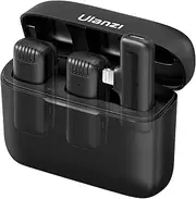 ULANZI J12 Wireless Lavalier Microphone for iPhone iPad, 2-in-1 Plug-Play Mic with Charging Case for Phone Video Recording Interview Youtubers Vloggers, 65ft Transmission Range