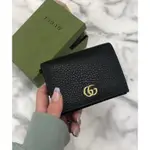 二手精品 GUCCI GG MARMONT 古馳 雙折 短夾 卡包 卡包 456126