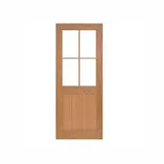 Parkwood 2100 x 1000 x 38mm Internal Door Panel Cedar Stain Translucent Glass SQCAR63