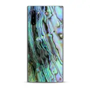 Skins Decal Wrap for Samsung Note 10 Plus Abalone Ripples Green Blue Purple