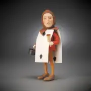 R John Wright Alice in Wonderland Gardener Two Collectible Doll