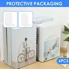 6Pcs Book Ends Rugged Desktop Bookends Half Round Square Acrylic Bookends TopUO