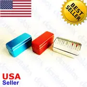 #B002 3 x Pack 72 Holes Autoclavable Aluminum Bur Disinfection Box Sorted Colors