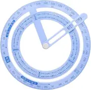 FELTECHELECTR Precision Measuring Ruler Protractor Round Head Protractor Medical Angle Ruler Circle Maker Tool 4pcs Set Exact Angles