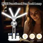 Table Lamp Desk Light USB Charging Port Adjustable with Clock, Date, Temperature