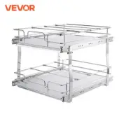 VEVOR Pull Out Cabinet Organizer Chrome Sliding Drawer Kitchen Storage Shelf