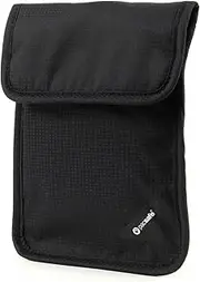 Coversafe X75 Anti-Theft RFID Blocking Neck Pouch, Black, One Size, Pacsafe Coversafe X75 Anti-Theft RFID Blocking Neck Pouch