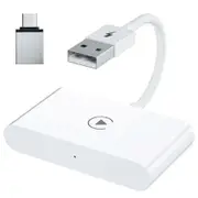 Wireless CarPlay Adapter Seamlessly Convert Wired to Wireless,CarPlay Dongle for OEM Wired CarPlay Cars,Plug & Play Easy Use,Support Online Update,Fit for Cars from 2015 & iPhone(White)