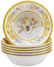 Certified International Bee Sweet Melamine All Purpose Bowls (Set of 6)