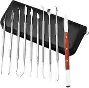 Stainless Steel Wax Carvers Set Double Ended Wax Carver with Storage Case 10pcs Dental Waxing Tool Kit