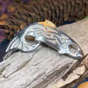 NEW PEWTER Salmon of Knowledge Brooch Ireland Irish Celtic Fish Pin