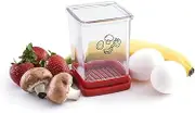 1 PCS Stainless Steel Strawberry Banana Cutter Mini Slicer Cut Kitchen Cutter Gadgets Red
