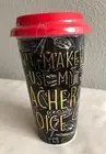 Don't Make Me Use My Teacher Voice - To Go Coffee Mug Black/Red - New Sealed