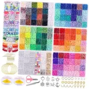 20,000PCS Clay Beads for Bracelet Making Kit, 120 Colors 6 Boxes Polymer