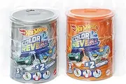 Hot Wheels Colour Reveal Multipack with 2 Surprise Cars That Change Deco in Warm & ICY Cold Water, Dunking Barrel, Toy for Kids 3 Years & Up