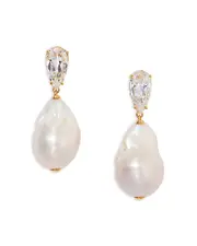 Nadri London Baroque Pearl Drop Earrings