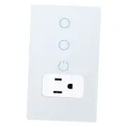 Combination Smart Touch Light Switch and Smart WiFi Power Wall Outlet, Tuya