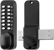 Mechanical Keyless Door Lock with Handle, Keypad Front Door Lever Set with Bolt, Code Door Locks with Keypad,Gate Lock for Warehouse,Single-Side, No Electronic