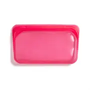 Stasher 355ml/19cm Silicone Snack Bag Reusable Storage Travel Pouch Raspberry