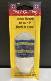 Dritz Quilting Leather Thimble New Old Stock Sealed