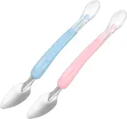STOBAZA 2Pcs Double Headed Fruit Puree Spoon for Safe and Feeding Tool Lightweight and Portable Design for Food Preparation