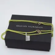 New DAVID YURMAN Ladies Bel Aire Box Chain 41" Toggle Necklace in Neon Yellow