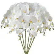 33" Artificial Phalaenopsis Flowers 6 Pcs Artificial Orchid Flowers Stem