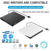 Slim External CD DVD Drive USB 3.0 Disc Player Burner Writer For Laptop Mac us