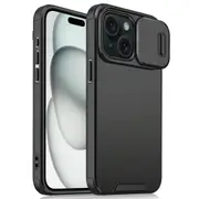 For Iphone 15 Sliding Camshield Tpu & Pc Phone Case