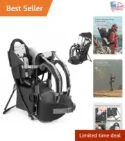 Innovative Toddler Backpack Carrier with Sunshade & Flex Fit - Hiking Essential