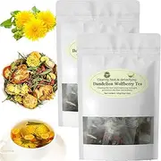 Dandelion Wolfberry Tea - Supports Kidneys & Liver Health, Dandelion Wolfberry Tea organic Bags, Seven Herbal Ingredients (2Bags)