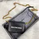 [二手] BALENCIAGA 巴黎世家 黑色全皮三折零錢短夾/斜背包