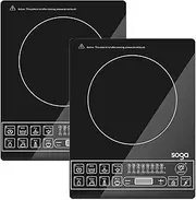 SOGA 2X Cooktop Electric Smart Induction Cook Top Portable Kitchen Cooker Cookware