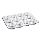 Nordic Ware Natural Aluminum Commercial Muffin Pan, 12 Cup Silver