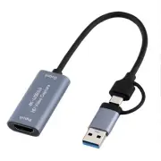 USB+Type C to HDTV Video Card Video Converters Adapter Card