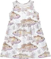[Caihoyu] Girl Sleeveless Dresses Toddler Kids Swing Casual Spring Dresses Birthday Gift, Multicolor09, 8 Years
