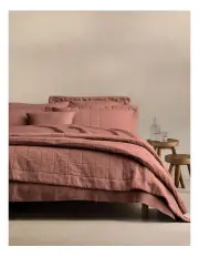 [Sheridan] Abbotson Linen Bed Cover in Raisin