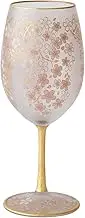 ADERIA 6530 El Dorado Cherry Blossom Wine Glass, 19.3 fl oz (540 ml), Made in Japan, Comes in a Cosmetic Box, Stylish, Red Liquor Cup, White, Gift, Women's, Mother's Day, Tableware, Father's Day,