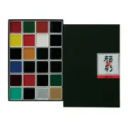 Akashiya Gansai Japanese Watercolor Paint 24 Colors AP260-24V