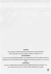 100-Pack 8x10" Clear Self-Seal Poly Bags with Suffocation Warning, 1.5 Mil LDPE,