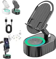 Forthonward Induction Speaker, 2025 New Forthonward Speaker, Wireless Induction Audio Bluetooth Phone Holder for iPhone (Black)