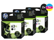 HP 63XL Ink Cartridge Value Pack - Includes: [3 x Black]