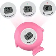 IWOWHERO Thermometer Adorable Fish Shape Thermometer for Swimming Pool Bathtub Fish Tank Measurement Pink