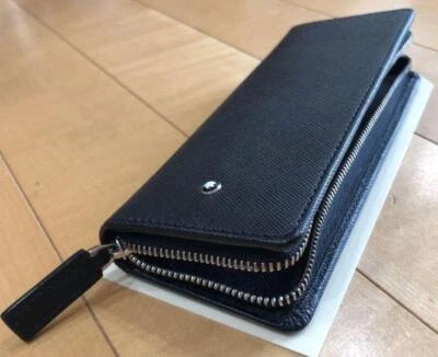 MONTBLANC Fountain Pen Case Pouch Black Sartorial For 2 Pen Leather New F/S