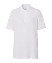 TB monogram cotton polo shirt S White