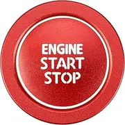 X AUTOHAUX Car Engine Start Stop Ignition Switch Button Cover Ring Trim Kit Compatible for Toyota Avalon 2019-2022, Durable Aluminum Alloy Red